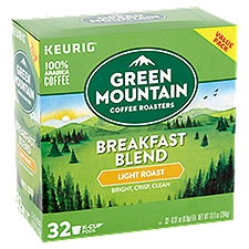 Green Mountain Coffee Roasters Coffee, Breakfast Blend Light Roast, 32 Each
