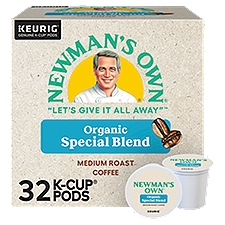Newman's Own Organics Special Blend, Keurig Single-Serve K-Cup Pods, Medium Roast Coffee, 32 Count