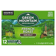 Green Mountain Coffee Roasters French Roast Keurig K-Cup Pods, Dark Roast Coffee, 12 Count