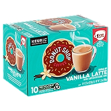 The Original Donut Shop 1 Step Vanilla Latte Beverage Mix, K-Cup Pods, 10 Each