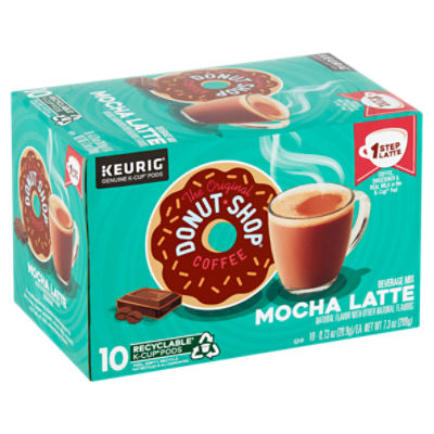 The Original Donut Shop Mocha Latte, Single Serve Coffee K-Cup Pod,  Flavored Coffee, 60 Count (6 Packs of 10)