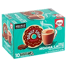 The Original Donut Shop 1 Step Mocha Latte Beverage Mix, K-Cup Pods, 10 Each