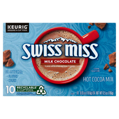 Swiss Miss Milk Chocolate Hot Cocoa Mix K-Cup Pods, 0.65 oz, 10 count, 10 Each