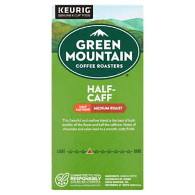 Green mountain shop coffee half caff