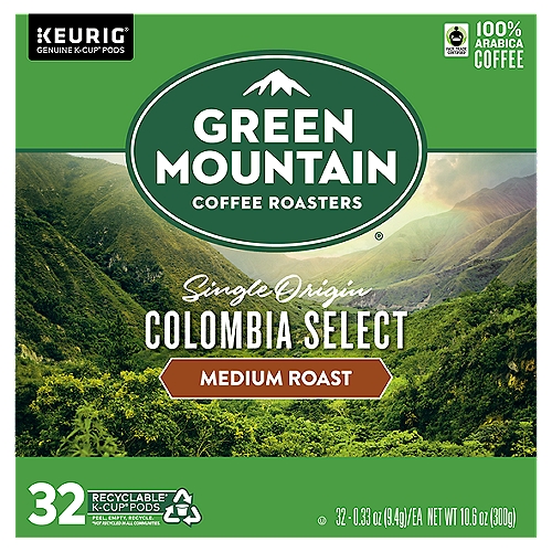 Green Mountain Coffee Roasters Single Organic Coffee K-Cup Pods, 0.33 oz, 32 count