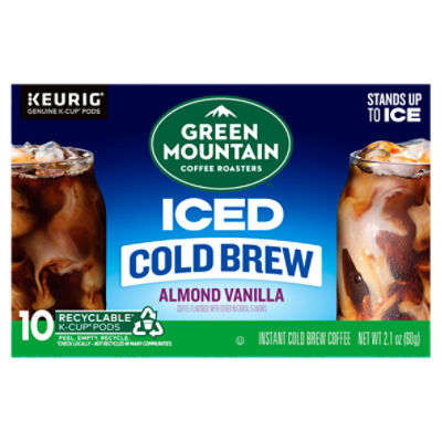 Green Mountain Coffee Roasters Almond Vanilla Instant Iced Cold Brew Coffee, 10 count, 2.1 oz