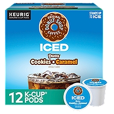 The Original Donut Shop Iced Duos Cookies+ Caramel Coffee K-Cup Pods, 12 count, 4.8 oz, 4.8 Ounce