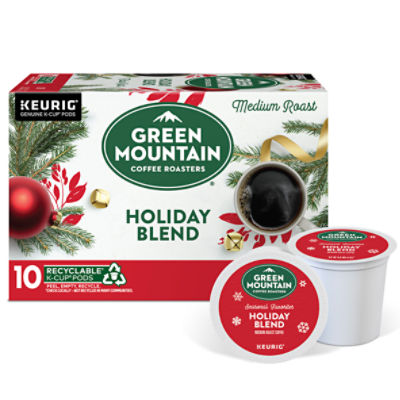 Green Mountain Coffee Roasters Holiday Blend Medium Roast Coffee K-Cup Pods, 10 count, 3.3 oz