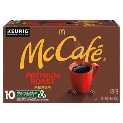 McCafé Premium Roast Medium Coffee K-Cup Pods, 10 count, 3.4 oz