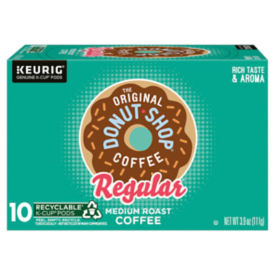 The Original Donut Shop Regular Medium Roast Coffee K-Cup Pods, 3.9 oz, 10 count