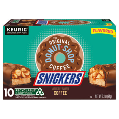 The Original Donut Shop Snickers Flavored Coffee K-Cup Pods, 10 count, 3.3 oz