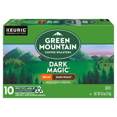 Green Mountain Coffee Roasters Dark Magic Decaf Dark Roast Coffee K-Cup Pods, 10 count, 4.0 oz