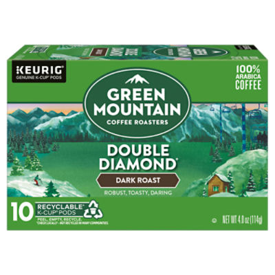 Green Mountain Coffee Roasters Double Diamond Dark Roast Coffee K-Cup Pods, 10 count, 4.0 oz
