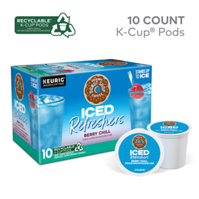 The Original Donut Shop Iced Refreshers Berry Chill Beverage Mix K-Cup Pods, 10 count, 6.3 oz