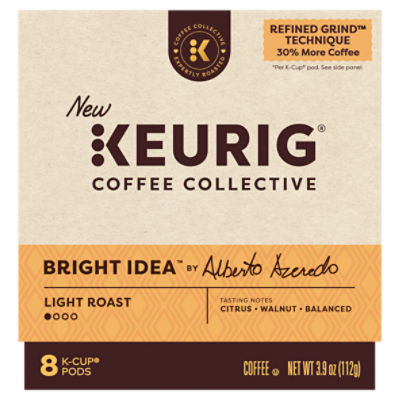 Keurig Coffee Collective Bright Idea Light Roast Coffee K-Cup Pods, 8 count, 3.9 oz