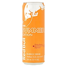 Red Bull The Summer Edition Strawberry Apricot, Energy Drink, 12 Fluid ounce