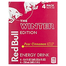 Red Bull The Winter Edition Pear Cinnamon Energy Drink, 8.4 fl oz, 4 count