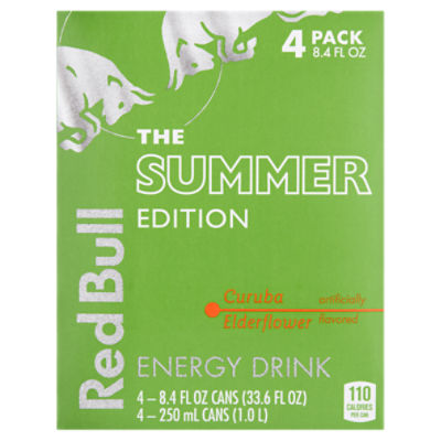 Red Bull The Summer Edition Curuba Elderflower Energy Drink, 8.4 fl oz, 4 count