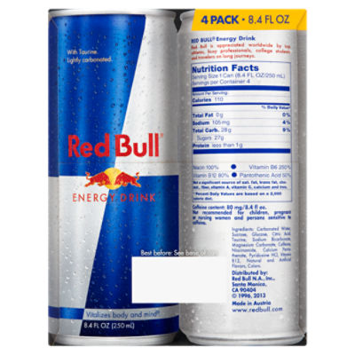 fl oz, 8.4 Bull Red count Energy 4 Drink,