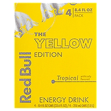 Red Bull The Yellow Edition Tropical Energy Drink, 8.4 fl oz, 4 count