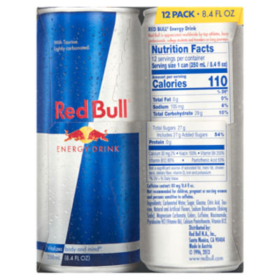 Red Bull Energy Drink Ingredients