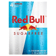 Red Bull Sugarfree Energy Drink, 12 fl oz, 4 count