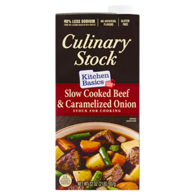 Kitchen Basics Slow Cooked Beef & Caramelized Onion Culinary Stock, 32 oz