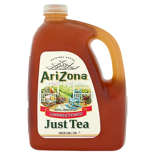 AriZona Real Brewed Unsweetened Just Tea, 128 fl oz