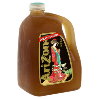 AriZona Decaf-Diet Green Tea with Ginseng, 128 fl oz - The Fresh