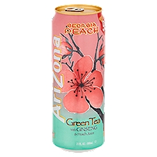 AriZona Ginseng & Peach Juice, Green Tea, 23 Fluid ounce