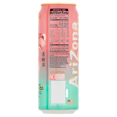 AriZona Green Tea with Ginseng & Peach Juice, 23 fl oz