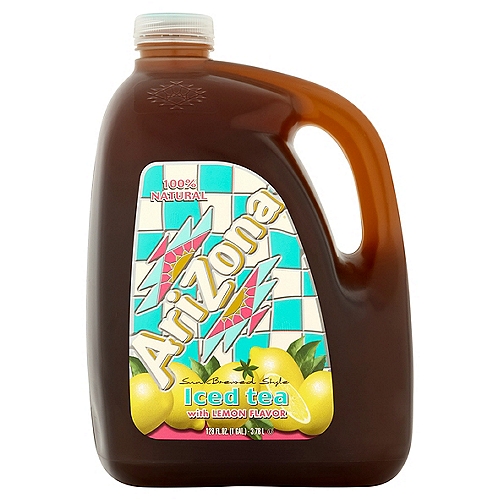 AriZona Sun Brewed Style Iced Tea with Lemon Flavor, 128 fl oz
