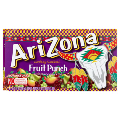 AriZona Fruit Punch Fruit Juice Cocktail, 6.75 fl oz, 8 count