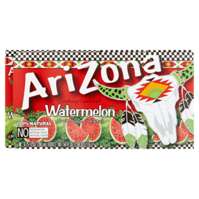 AriZona Watermelon Fruit Juice Cocktail, 6.75 fl oz, 8 count