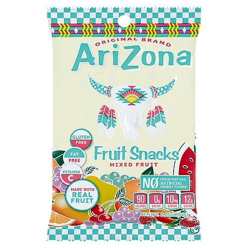 AriZona Mixed Fruit Snacks, 2.25 oz
Juicy Flavors
Fruit Punch
Mucho Mango
Watermelon
Grapeade
Orangeade