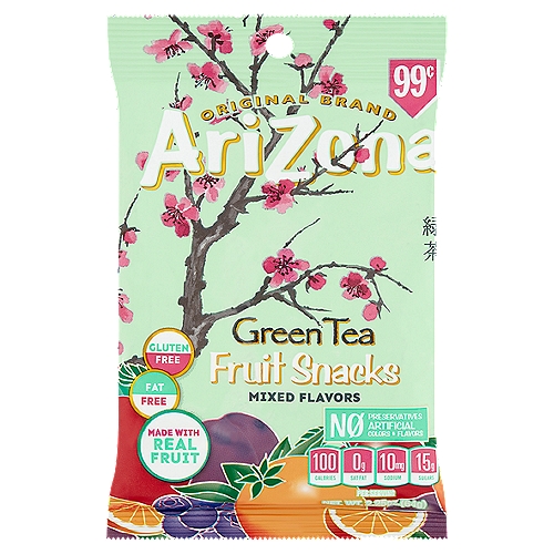 AriZona Green Tea Mixed Flavors Fruit Snacks, 2.25 oz
Zen Flavors
Original
Apple
Mandarin
Plum Blueberry