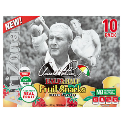 AriZona Arnold Palmer Half & Half Mixed Flavors Fruit Snacks, 0.9 oz, 10 count