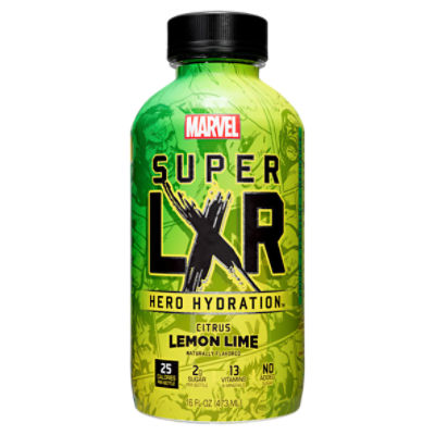 AriZona Super LXR Hero Hydration Citrus Lemon Lime Sports Drink, 16 fl oz