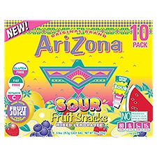 AriZona Sour Mixed Lemonade Fruit Snacks, 0.9 oz 10 count