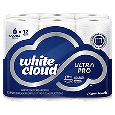 white cloud Ultra Pro Paper Towels, 6 count