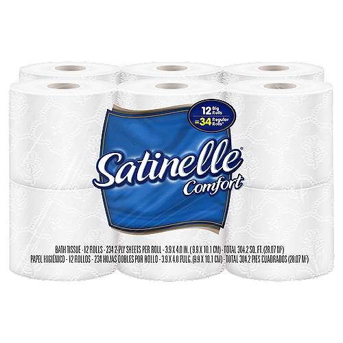 Satinelle Comfort Bath Tissue, 12 count