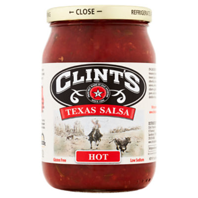 Clint's Hot Texas Salsa, 16 oz, 16 Ounce