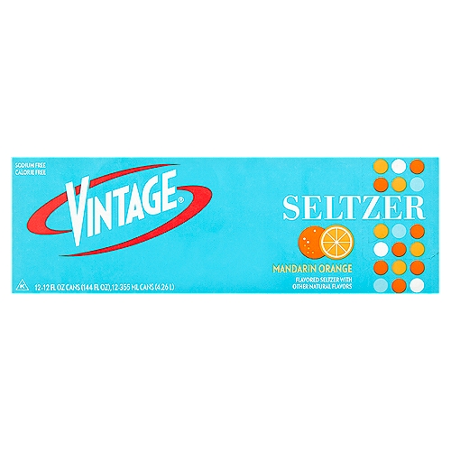 Vintage Mandarin Orange Seltzer, 12 fl oz, 12 count