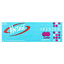 Vintage Raspberry Flavored Seltzer, 12 fl oz, 12 count