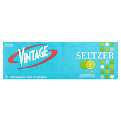 Vintage Lime Seltzer, 12 fl oz, 12 count