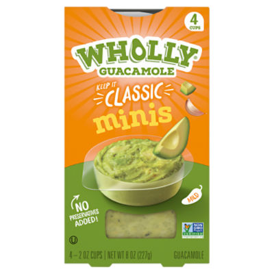 Wholly Guacamole Classic Minis, 2 oz, 4 count, 8 Ounce