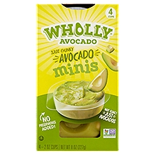 Wholly Avocado 100% Chunky Minis Avocado, 2 oz, 4 count, 8 Ounce