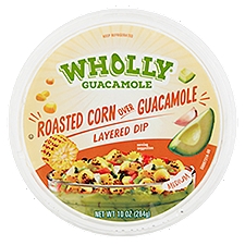 Wholly Guacamole Roasted Corn Over Guacamole Layered Dip, 10 Ounce