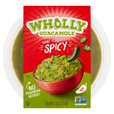 Wholly Guacamole Spicy Guacamole, 7.5 oz, 7.5 Ounce