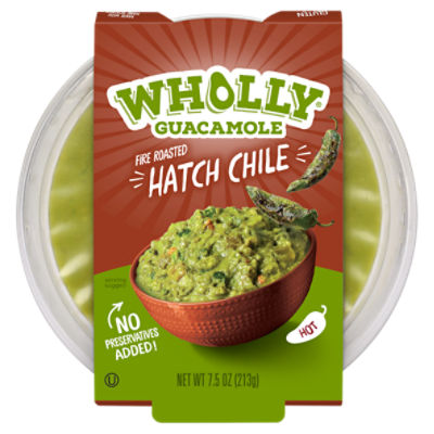 Wholly Guacamole Fire Roasted Hatch Chile Guacamole, 7.5 oz